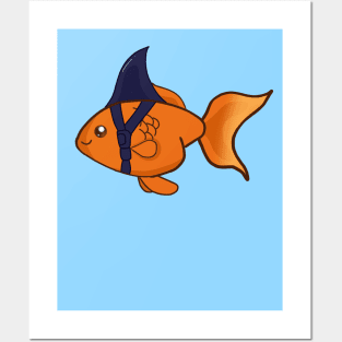 Goldfish Shark Funny Motivational Posters and Art